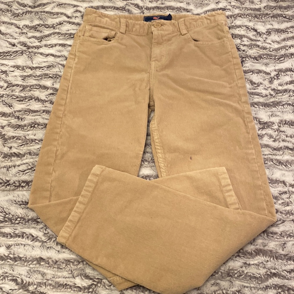 Boys, 8, 5-pocket corduroy pants. Vineyard Vines. Well worn.